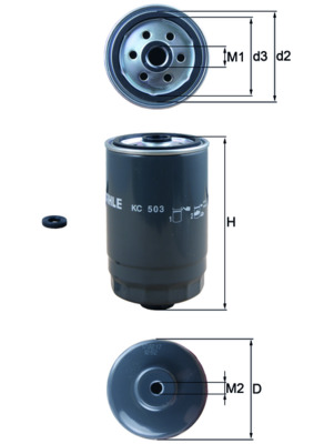 kuro filtras - KC 503D MAHLE