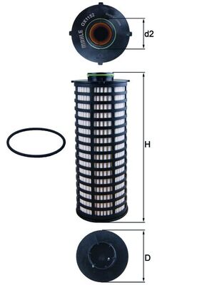 Oil Filter - OX 1152D MAHLE