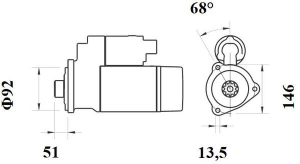 Стартер - MS 761 MAHLE