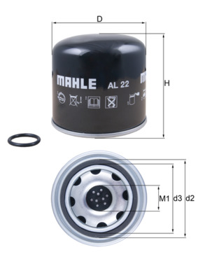 Air Dryer Cartridge, compressed-air system - AL 22 MAHLE