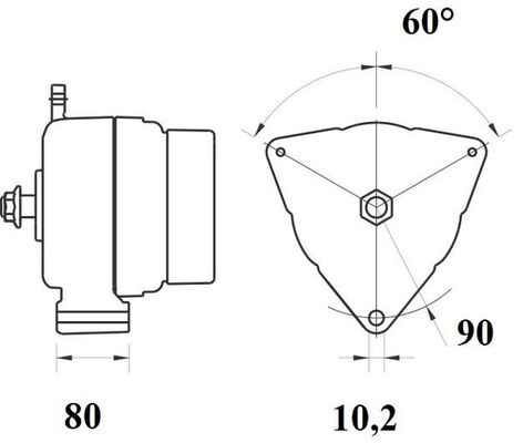 Alternator - MG 804 MAHLE