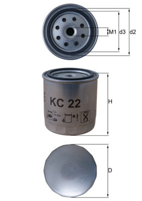 Fuel filter - KC 22 MAHLE