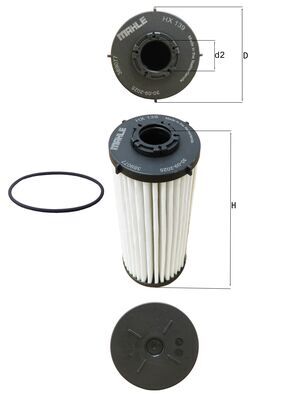 Filtro idraulico, Cambio automatico - HX 139D MAHLE
