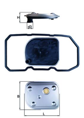 Hydraulic Filter, automatic transmission - HX 158D MAHLE