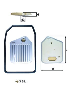 Filtro idraulico, Cambio automatico - HX 163KIT MAHLE
