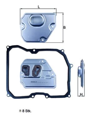 Hydraulic Filter, automatic transmission - HX 169KIT MAHLE
