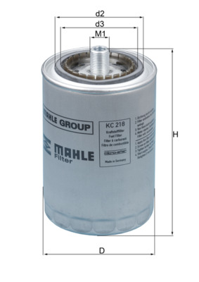 Fuel filter - KC 218 MAHLE