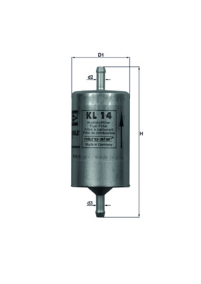 Fuel filter - KL 14 MAHLE