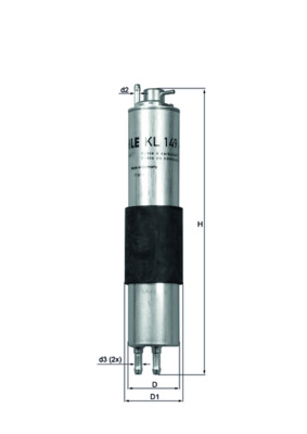 Fuel filter - KL 149 MAHLE