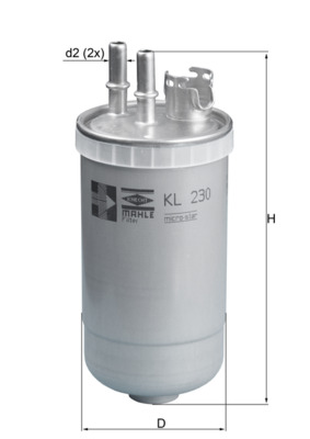Filtro carburante - KL 230 MAHLE