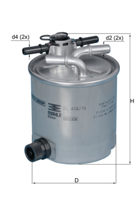 Fuel filter - KL 404/16 MAHLE