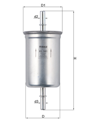 kuro filtras - KL 591 MAHLE