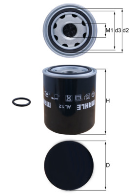 Air Dryer Cartridge, compressed-air system - AL 12 MAHLE