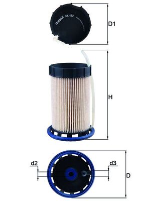 Fuel filter - KX 492 MAHLE