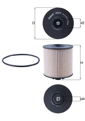 Fuel filter - KX 67/2D MAHLE