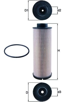 Fuel filter - KX 73/1D MAHLE