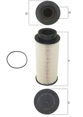 Filtro carburante - KX 182/1D MAHLE