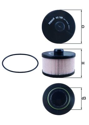 Filtro carburante - KX 199D MAHLE