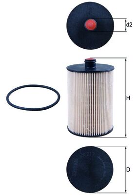 Fuel filter - KX 217D MAHLE