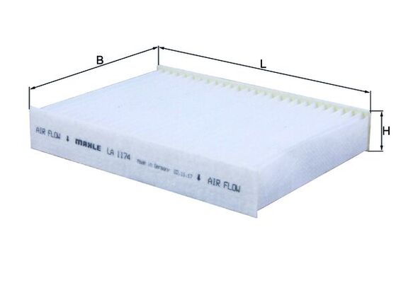 Filtro, Aria abitacolo - LA 1174 MAHLE