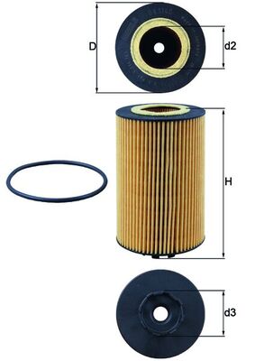 Filtro olio - OX 1140D MAHLE