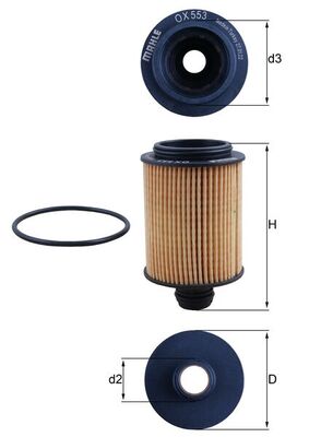 Oil Filter - OX 553D MAHLE