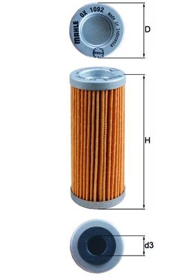 Filtro olio - OX 1092 MAHLE