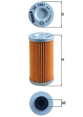 Oil Filter - OX 1091 MAHLE