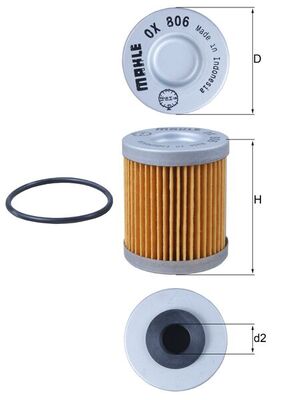 Oil Filter - OX 806D MAHLE