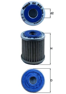 Filtro olio - OX 800 MAHLE