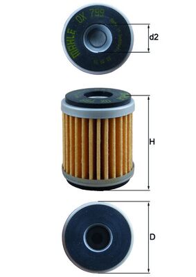 Oil Filter - OX 799 MAHLE
