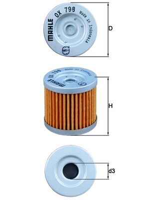 Oil Filter - OX 798 MAHLE