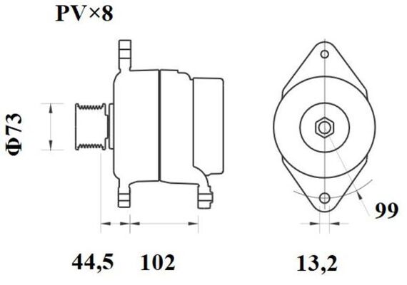Alternator - MG 815 MAHLE