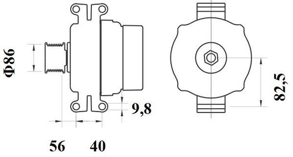 Alternator - MG 808 MAHLE
