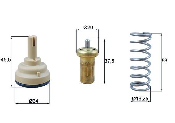 Thermostat, coolant - TX 181 95D MAHLE