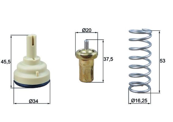 Thermostat, coolant - TX 181 105D MAHLE