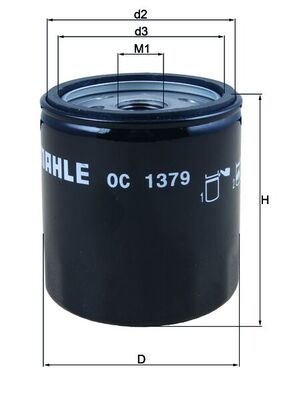 Oil Filter - OC 1379 MAHLE