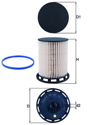 Fuel filter - KX 493D MAHLE