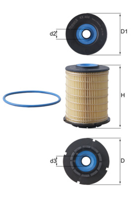 kuro filtras - KX 404D MAHLE