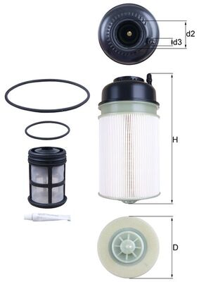 Fuel filter - KX 406KIT MAHLE