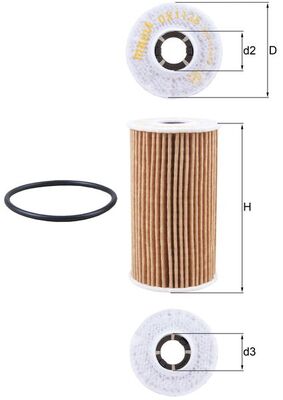 Filtro olio - OX 1138D MAHLE
