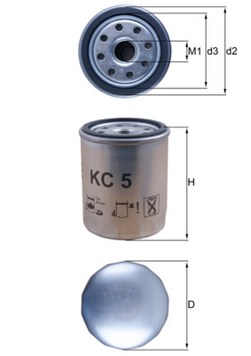 Fuel filter - KC 5 MAHLE