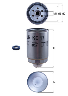 Kraftstofffilter - KC 17D MAHLE