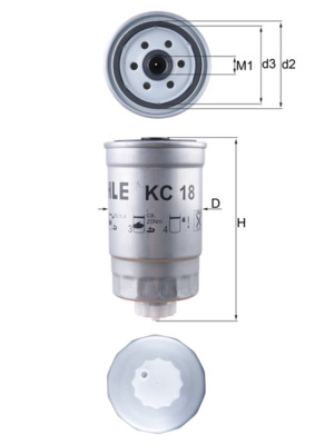 Filtro carburante - KC 18 MAHLE