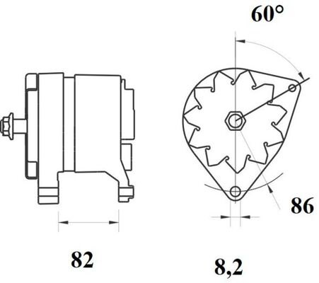 Alternator - MG 216 MAHLE