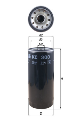 Fuel filter - KC 300 MAHLE