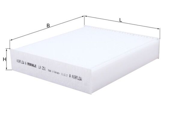 Filter, interior air - LA 251 MAHLE