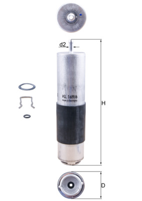 Fuel filter - KL 169/6D MAHLE