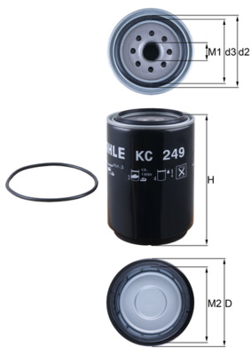 Fuel filter - KC 249D MAHLE