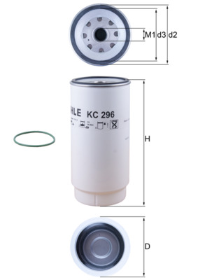 Fuel filter - KC 296D MAHLE